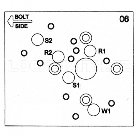 Electronic Lock Drill Template, LaGard 33E & 99E